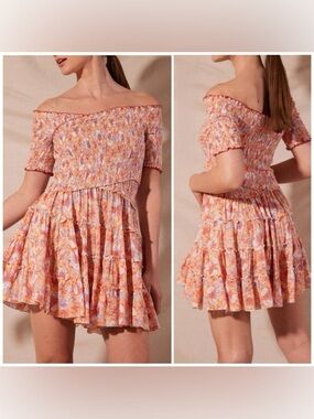 Poupette St. Barth Soledad Floral Mini Dress Size Small